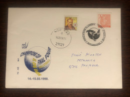 YUGOSLAVIA TRAVELLED COVER 1998 YEAR RED CROSS CANCER HEALTH MEDICINE - Lettres & Documents