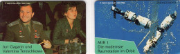 MIR 2TK O 655+656/1995 ** 50€ 1.000Expl.Raumstation Kopplung Kosmonauten Tereschkowa/Gagarin TC Orbit Phonecards Germany - Colecciones