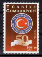 (3921) TURKEY 50th YEAR OF THE ESTABLISHMENT OF STATE PERSONNEL PRECIDENCY MNH** - Nuevos