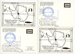 Antarctica And The Falkland Islands 1993 6 Postcards M.V. Northern Ranger Ship Expedition - Islas Malvinas