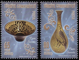 (3698-99) TURKEY TRADITIONAL TURKISH ARTS GLASS MNH** - Unused Stamps