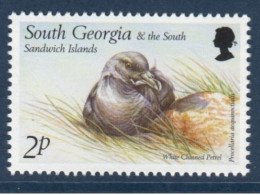 South Georgia And The South Sandwich Islands, Géorgie Du Sud, **, Yv 298, Mi 290, Pétrel à Menton Blanc (Procellaria Equ - Seagulls