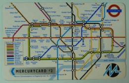 UK - Great Britain - Mercury - MER037- 17MERE - LRT Underground Map - Mint - [ 4] Mercury Communications & Paytelco