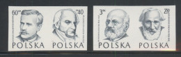 POLAND 1957 DOCTORS BLACK PROOFS PAIRS NHM Health Medicine Chemistry Biology Writer Philosopher Physical Sciences TB - Proofs & Reprints