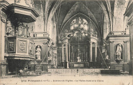 FRANCE - Paimpont - Intérieur De L'Eglise - Le Maître Autel Et La Chaire - Carte Postale Ancienne - Paimpont