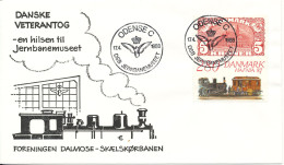 Denmark Cover Odense DSB Jernbanemuseet 17-4-1988 Danish Vintage Train Dalmose - Skælskörbanen With Cachet - Cartas & Documentos