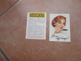 Anni 50/60 NESCAFè  + IMMAGINE :Per Un Caffè Lampo Etichetta PUBBLICITARIA - Coffees & Chicory