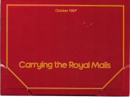 GREAT BRITAIN OCTOBER 1981 CARRYING THE ROYAL MAILS POSTCARD PACK - Covers & Documents