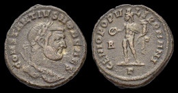 Constantius I Chlorus, As Caesar AE Follis Genius Standing Left - The Tetrarchy (284 AD Tot 307 AD)