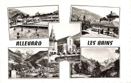 FRANCE - Allevard Les Bains - Établissement Thermal - Place Et Vue Générale - Le Gleyzin - Carte Postale - Allevard