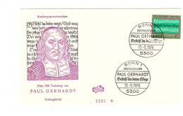 FDC BONN13 MAI 1976 PAUL GERHARD - Other & Unclassified