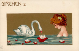 Jözsa, Carl Jugendstil Sirenen I-II Art Nouveau - Other & Unclassified