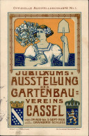 Landwirtschaft - GARTENBAU-AUSSTELLUNG CASSEL 1906 Offiz. Ausstellungskarte No. 1 Ecke Gestoßen I-II Paysans - Other & Unclassified