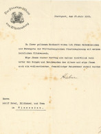 Autograph/Autogramme Hieber, Joahnnes Von. Staatspräsident Von Württemberg. Glückwunschschreiben Zu Einer Goldenen Hochz - Other & Unclassified