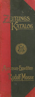 Insertions-Kalender Zugleich Zeitungs-Katalog 27. Auflg. Der Annoncen-Expedition Rudolf Mosse Zürich 1894 II - Other & Unclassified