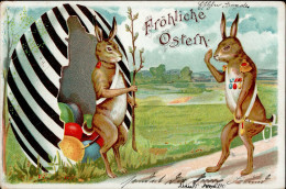Ostern Hasen Personifiziert Litho I-II Paques - Easter