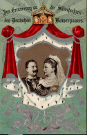 Adel KAISER - Prägelitho KAISERPAAR SILBERHOCHZEIT 1906 I - Familles Royales