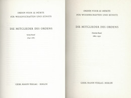 Buch WK I Pour Le Merite Lot Mit 2 Büchern Für Wissenschaften Und Künste Die Mitglieder Des Ordens 1. Und 2. Band 1975 U - Andere & Zonder Classificatie