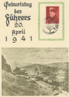 NS-GEDENKBLATT WK II - DINA5-Gedenkblatt GEBURTSTAG Des FÜHRERS S-o OBERSALZBERG 20.4.1941 Selten! I - Guerre 1939-45