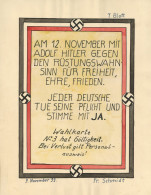 Propaganda WK II Handgemaltes Wahlplakat Vom 9.11.1933 II - War 1939-45