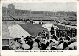 Reichsparteitag WK II Nürnberg (8500) Grundsteinlegung Des Neuen Stadions Duurch Den Führer II (Ränder Abgestossen) - Guerra 1939-45