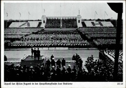 REICHSPARTEITAG NÜRNBERG 1938 WK II - Zerreiss 38/35 Appell Der HJ In Der Hauptkampfbahn Des Stadions I - War 1939-45