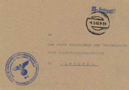 SS WK II - SS-Feldpostbrief 1943  D. SS- Und POLIZEIFÜHRER Beim Oberpräsidenten Bezirk Bialystok KOMMANDEUR Der ORDNUNGS - Guerre 1939-45