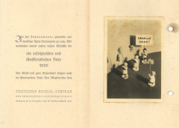 WK II Dokumente Dankeskarte Mit Foto Glückauf 1939 Vom Deutschen Benzol-Vertrieb II - Oorlog 1939-45