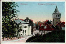 Synagoge HILDESHEIM - I-II (rücks. Fleck) Synagogue - Weltkrieg 1939-45