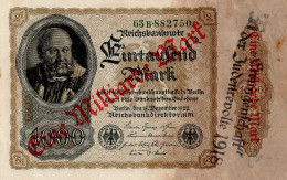 Judaika Reichsbanknote 1922 Mit Vorder- Und Rückseitig Antisemitischen Stempel Judaisme - Jodendom