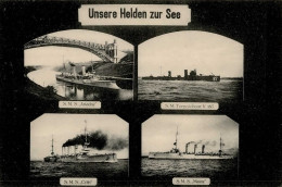 Schiffe Kreuzer WK I Unsere Helden Zur See U.a. Torpedoboot Marine-Schiffspost 1916 I-II Bateaux - Oorlog 1914-18