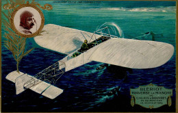 Flugwesen Pioniere Bleriot Prägekarte I-II Aviation - War 1914-18