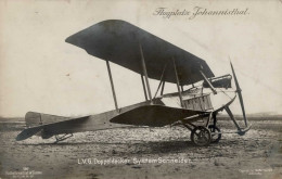 Sanke Flugzeug Johannisthal 187 L.V.G. Doppeldecker System Schneider II (Stauchung) Aviation - Guerre 1914-18