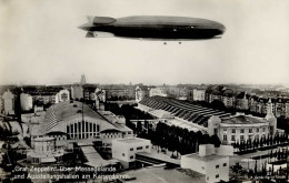 Zeppelin Berlin Graf Zeppelin über Messehallen U. Ausstellungshallen I-II Dirigeable - Airships