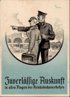 DEUTSCHE REICHSBAHN - Sign. Werbekarte I-II - Trains