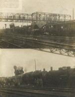 EISENBAHN-UNGLÜCK - 2 Foto-Ak EISENBAHN-UNGLÜCK In VERDINGEN 1918 I-II - Trains