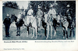 Kolonien Deutsch-Südwestafrika Hottentottenhäuptling Witboy, Hendrik Und Sein Stab I-II (Ecke Abgestossen) Colonies - Ehemalige Dt. Kolonien