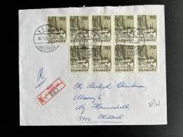 DENMARK DANMARK 1980 REGISTERED LETTER VEJLE TO HILLEROD 30-01-1980 DENEMARKEN - Covers & Documents