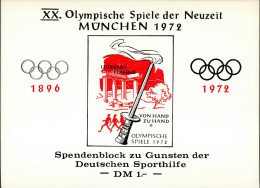 Olympiade München 1972 Spendenblock I-II (keine AK-Einteilung) - Olympic Games