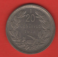 CHILE - 20 CENTAVOS 1922 - Chile