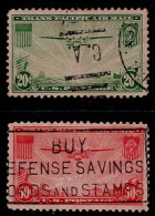 1913C- USA  1937- SC#:C21, C22 - USED - THE CHINA CLIPPER OVER THE PACIFIC - 1a. 1918-1940 Used