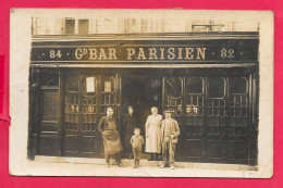 Cpa Photo Carte GD BAR PARISIEN  N°84, Voir Scannes. Dos Vierge Et Divisé, Belle Animation - Restaurants