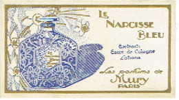 Rare Carte Parfum LE NARCISSE BLEU De MURY - Antiquariat (bis 1960)