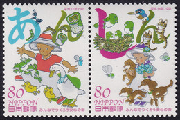 Japón 2001 Correo 3148/49 **/MNH Campaña Por Ciudades Seguras.(2val.) - Unused Stamps