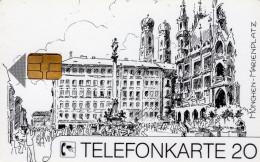 Marienplatz München TK K 358/07.1991 ** 60€ 1.000 Exemplare Metzner Klasse Statt Masse TC Industry Phonecard Of Germany - Telephones