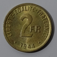 Superbe 2 Francs 1944 France Libre En Sup + - 2 Francs