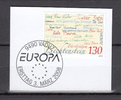 Liechtenstein Usati:  N. 1411 Su Frammento Con Annullo Primo Giorno (FDC) - Gebraucht