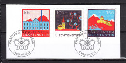 Liechtenstein Usati:  N. 1416-8 Su Frammento Con Annullo Primo Giorno (FDC) - Used Stamps