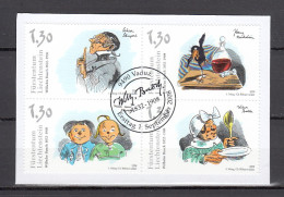 Liechtenstein Usati:  N. 1431-8 Su Frammento Con Annullo Primo Giorno (FDC) - Used Stamps