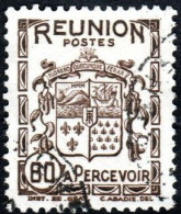 Réunion Obl. N° Taxe 22 - Armoiries De L'Ile Le 60c Sépia - Timbres-taxe